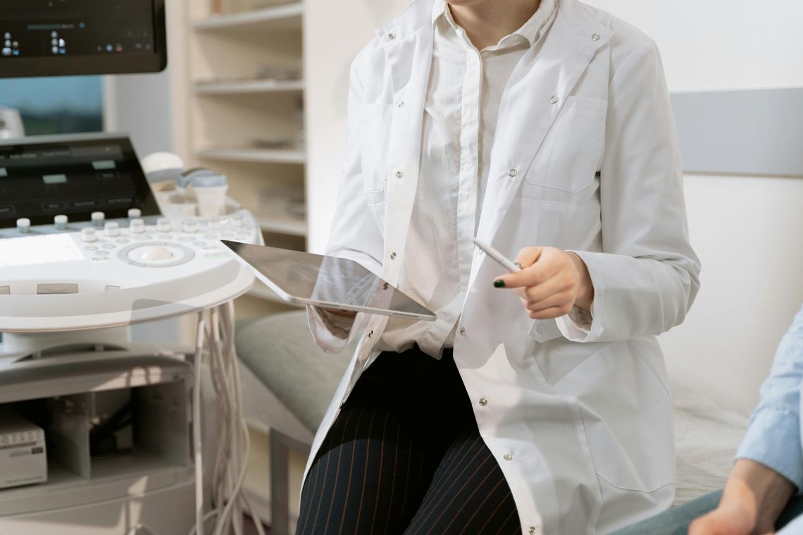 Medical doctor holding iPad